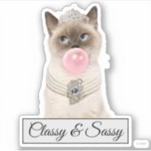 Princess Cat Bgloebel gom Sticker (Voorkant)
