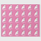 Princess Cat Birthday Name  Cadeaupapier (Vlak)