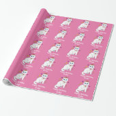 Princess Cat Birthday Name Cadeaupapier (Uitgerold)