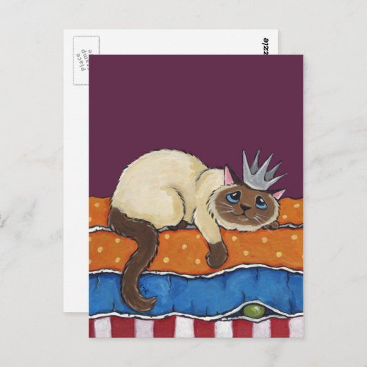 Princess Cat en het Pea Art Briefkaart (Voorkant / Achterkant)
