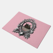 Princess Cat  Lijst roze achtergrond Deurmat (Schuin)