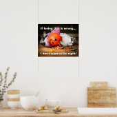 Princess Cat met Snoep Bucket Poster (Keuken)