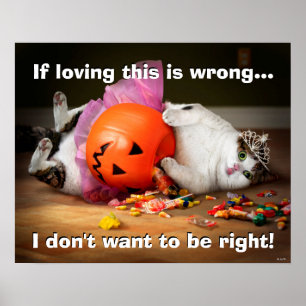 Princess Cat met Snoep Bucket Poster