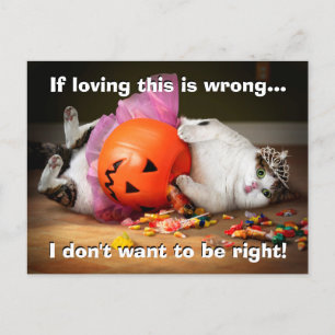 Princess Cat met Snoep Bucket Uitnodiging Briefkaart