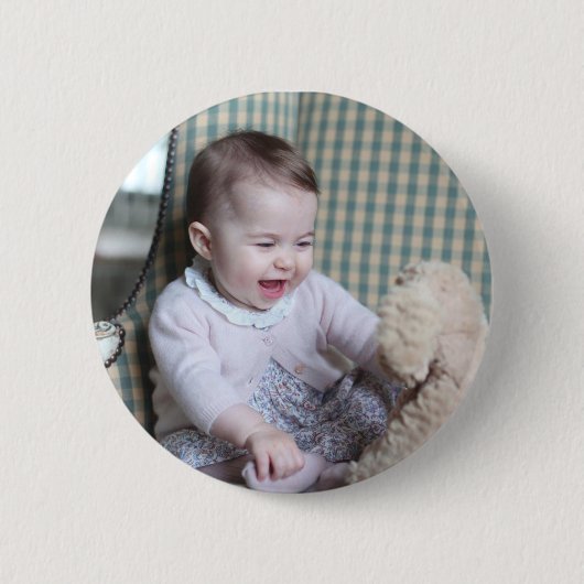Princess Charlotte Diana Ronde Button 5,7 Cm (Voorkant)