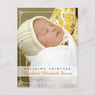 Princess Charlotte Diana - William Kate Briefkaart