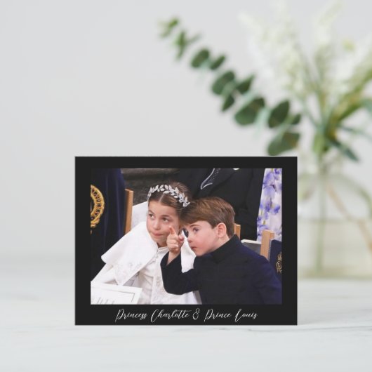 Princess Charlotte en Prince Louis Briefkaart (Staand voorkant)