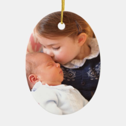 Princess Charlotte en Prince Louis Keramisch Ornament (Voorkant)
