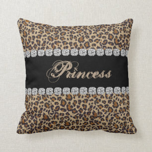 Princess Cheetah Bling Kijk Pillow Gift Kussen
