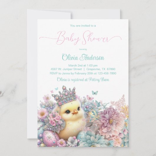 Princess Chick Baby shower Kaart (Voorkant)