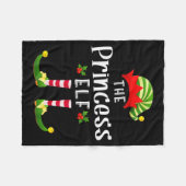 Princess Christmas Elf Matching Pajama X-mas Party Fleece Deken (Voorkant (Horizontaal))