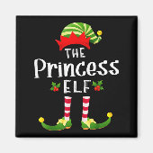 Princess Christmas Elf Matching Pajama X-mas Party Magneet (Voorkant)