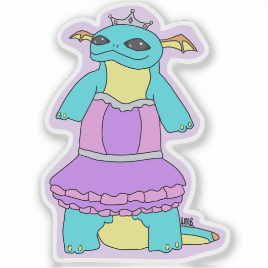Princess Chumby Dragon Sticker (Voorkant)