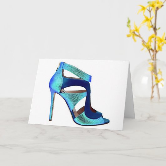 Princess Cinderella Blue Shoes Quote Kaart (Gele Bloem)