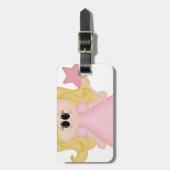 Princess Cinderella in roze Bagagelabel (Voorkant verticaal)