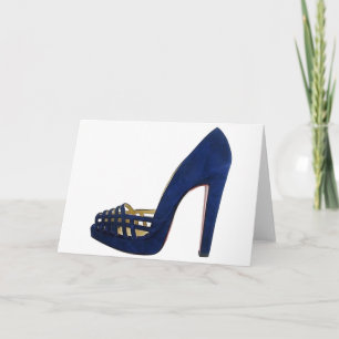 Princess Cinderella Quote Blue Suede Shoes Bedankkaart