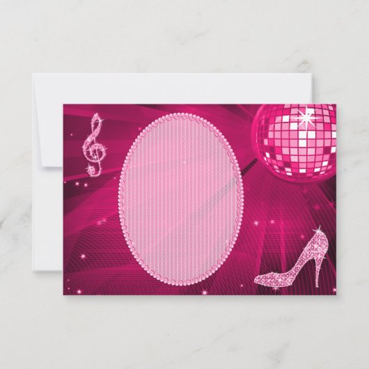 Princess Coach & Horses & Disco Ball Dank u Bedankkaart (Achterkant)