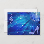 Princess Coach & Horses & Disco Ball RSVP (Achterkant)