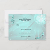 Princess Coach & Horses & Disco Ball RSVP (Achterkant)