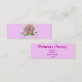 Princess Coach-profielkaart Mini Visitekaartje (Voorkant / Achterkant)