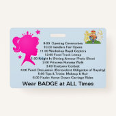 Princess Convention Badge Personalize Party Favor (Achterkant)