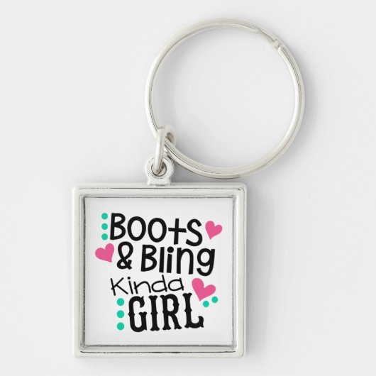 Princess Cowgirl Bling country Western Horse Lover Sleutelhanger (Voorkant)