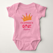 Princess Crown 1st Birthday Custom Tutu shirt (Voorkant)