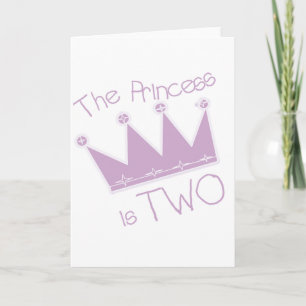 Princess Crown 2e Birthday Tshirts en Gifts Kaart
