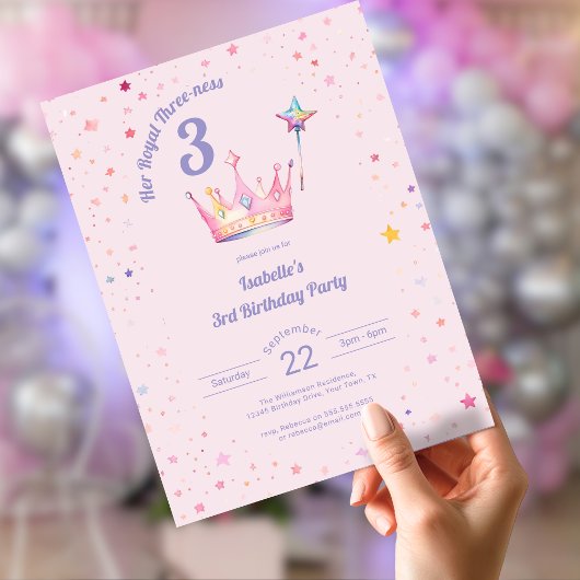 Princess Crown 3rd Birthday Her Royal Threeness  Kaart