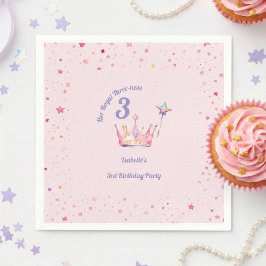 Princess Crown 3rd Birthday Royal Threeness Servet