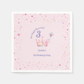 Princess Crown 3rd Birthday Royal Threeness Servet (Voorkant)
