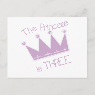 Princess Crown 3rd Birthday Tshirts en Gifts Briefkaart
