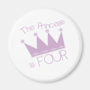 Princess Crown 4th Birthday Magneet