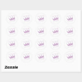 Princess Crown 4th Birthday Ronde Sticker (Vel)