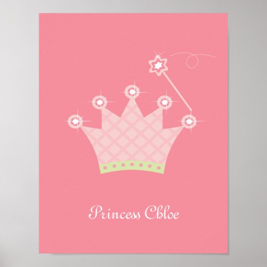 Princess Crown - Aangepaste Kinder wandkunst Poster (Voorkant)