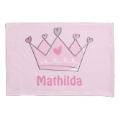 Princess Crown, baby cadeau, gepersonaliseerd Kussensloop (Voorkant)