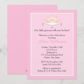 Princess Crown Baby shower Uitnodiging (Voorkant / Achterkant)