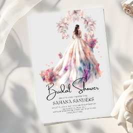 Princess Crown Bloemen Trouwjurk Vrijgezellenfeest Kaart