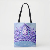 Princess  Crown Blue Tote Bag (Voorkant)
