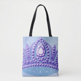 Princess  Crown Blue Tote Bag