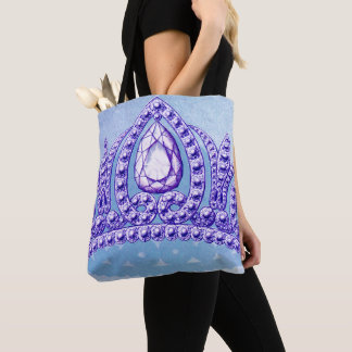 Princess  Crown Blue Tote Bag