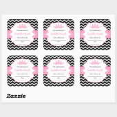 Princess Crown Boekplaten / meisje baby shower Vierkante Sticker (Vel)
