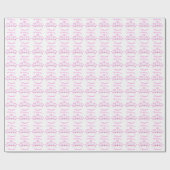 Princess Crown Custom Name Cadeaupapier (Vlak)