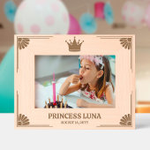 Princess Crown Daisy Corners Naam van dochter Gegraveerde Lijstjes