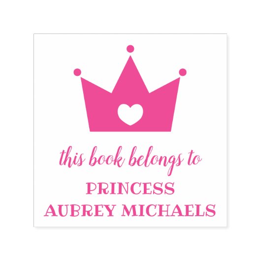 Princess Crown - Dit boek behoort toe aan Zelfinktende Stempel (Design)