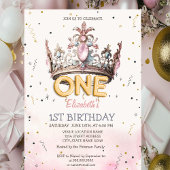 Princess Crown Fairytale 1st Birthday  Kaart