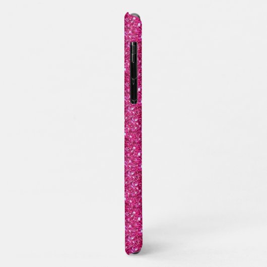 Princess crown & gems on roze glitter Case-Mate iPhone case (Achterkant/links)