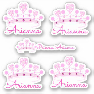 Princess Crown - Gepersonaliseerd Sticker