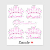 Princess Crown - Gepersonaliseerd Sticker (Vel)