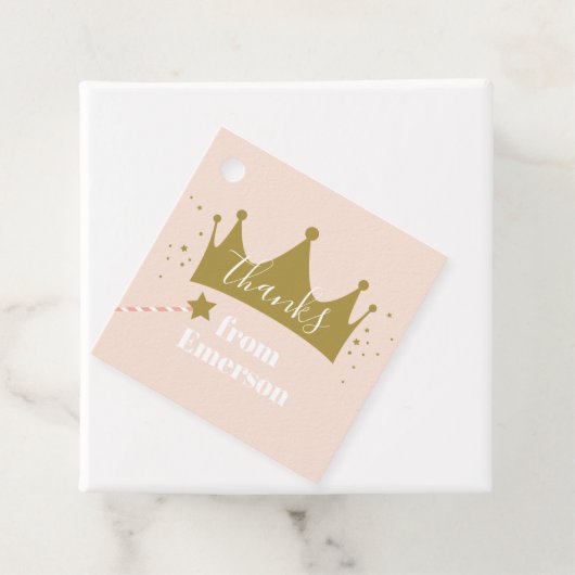 Princess Crown Girls Birthday Party Bedankjes Labels (In situ)